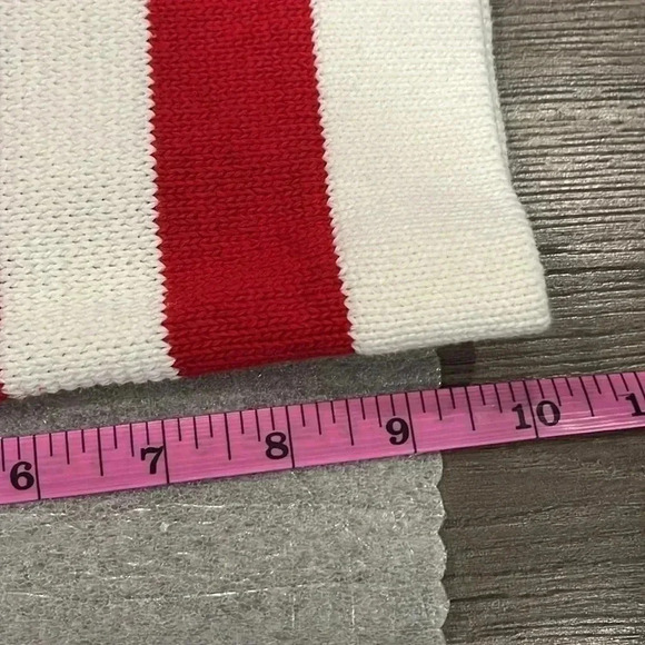 [34/S]Lacoste Red/Pink Mixed Colours Linen Blend Knit Mid Sleeve Scoop  Sweater - Picture 10 of 10